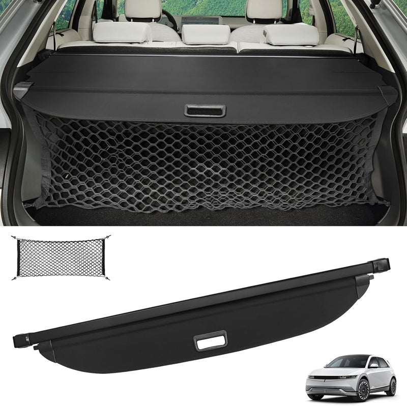 Sze Cargo Cover for Hyundai Ioniq 5 2022-2025 2026 Retractable Trunk Cover Black Rear Trunk Security Cover Shielding Shade Waterproof-New Upgrade - Image 1